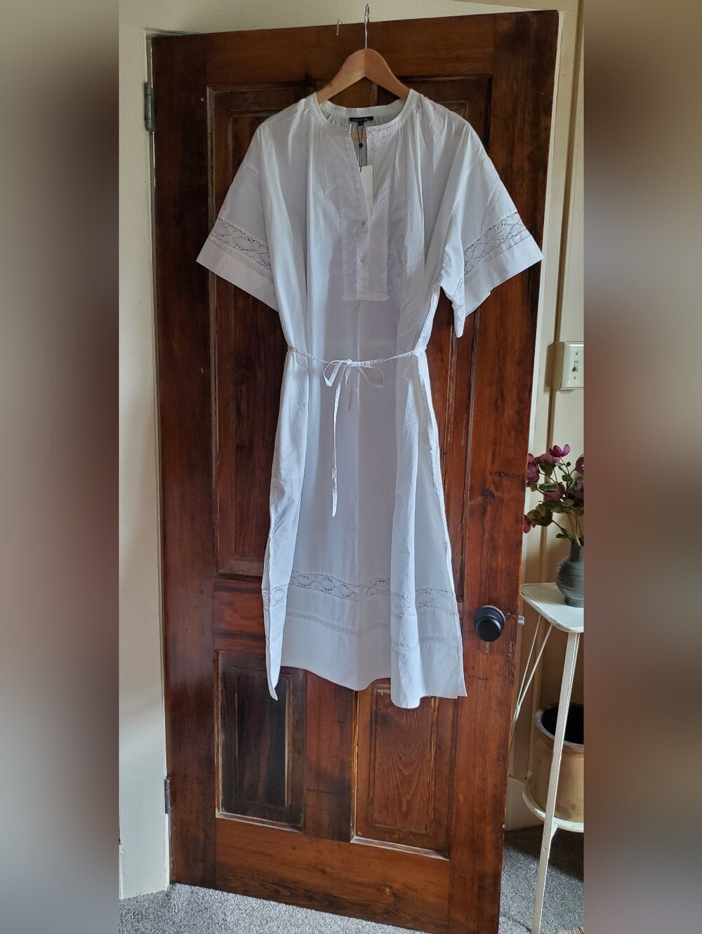 Souer White Cotton Dress
